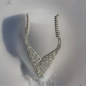 Elegant Silver Necklace and Earring Set